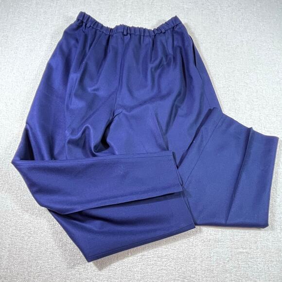 Pendleton Women’s 20W Black 100% Virgin Wool Flat Front Dress Trouser Pants USA - Picture 2 of 7